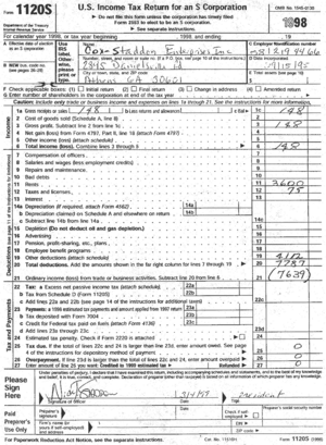 1998 Federal Taxes - page 1