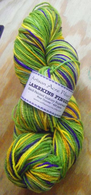 Artisan Acre Fiber Arts Lambkins Fingering Green Apple Martini.JPG