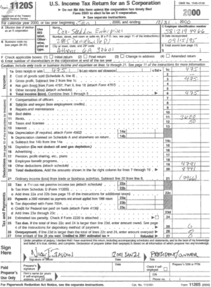 2000 Federal Taxes - page 1