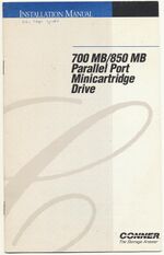 Thumbnail for File:Booklet.Conner.700-850 MB.Parallel Port Minicartridge Drive.Installation Manual-1.jpg